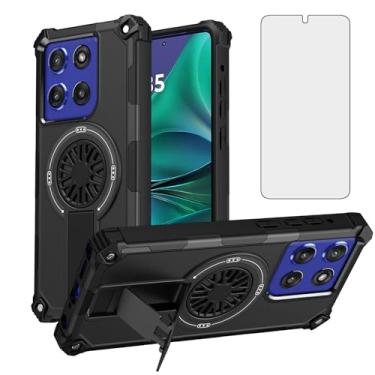 Imagem de Asuwish Capa de celular para Motorola Moto G Stylus 5G 2025 com protetor de tela de vidro temperado e suporte magnético à prova de choque, fina, híbrida, resistente, acessórios G5 feminino masculino