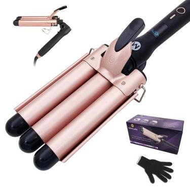 Imagem de Ferro de ondulação Hair Waver Mistcado 3 Barrel Ceramic de 1 polegada