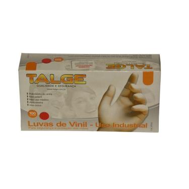 Imagem de 100 Luva Vinil Tamanho G Com Pó - Marca Talge  1Pct 
