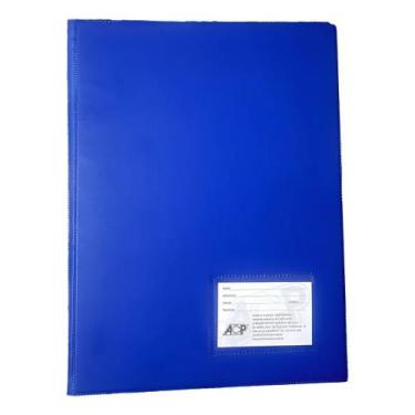 Imagem de Pasta Catalogo C 50 Plast Fino 0,06 E 4 Colchetes E Visor Azul - Acp