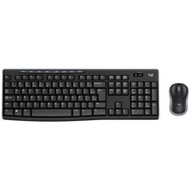 Imagem de Kit Teclado E Mouse Multimídia Wireless Logitech Mk270 Abnt2 1000 Dpi ? Preto (sem Fio)