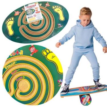 Imagem de Prancha Equilibrista de Madeira Brinquedo Educativo - Bate Bumbo