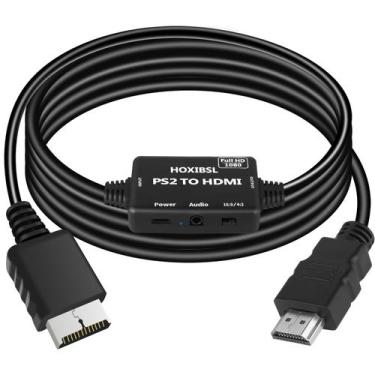 Imagem de Adaptador conversor PS2 para HDMI HOXIBSL com conector de áudio de 3,5