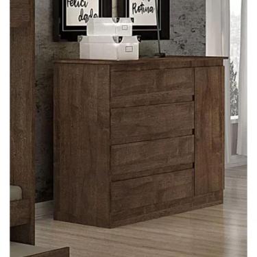 Imagem de Cômoda 045 4 Gavetas Com 1 Porta Com Sapateira New Canion - Móveis Valverde