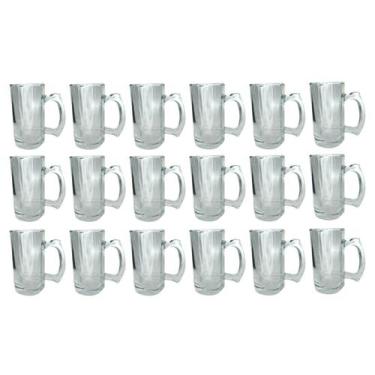 Imagem de Caneca Congelável 380ML Vidro Grosso Chopp e Cerveja 18UN - PRATICASA,