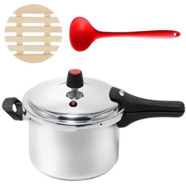 Imagem de Panela De Pressão 3L Fechamento Externo + Descanso + Concha - Marcolar