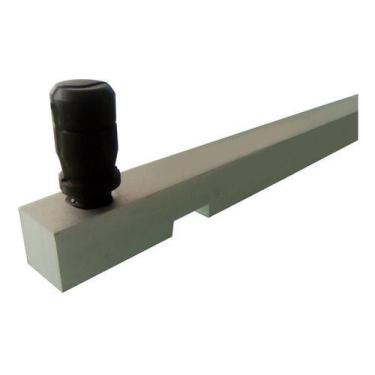 Imagem de Puxador Haste Janela Maxim Ar Vidro Temperado 40cm Cinza - KMP