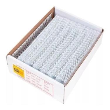 Imagem de Wire-o para Encadernação 3x1 A4 Branco 1/2 para 95fls 100un - Cassmar