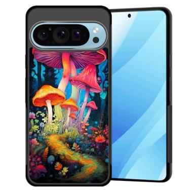 Imagem de BFUKVOU Capa para Pixel 10 Pro XL, capa rígida de policarbonato + TPU macio, antiderrapante, ultrafina, à prova de choque, para Google Pixel 10 Pro XL 6,8 polegadas 2025, arte cogumelo