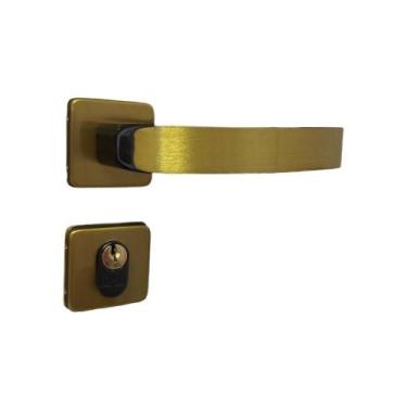 Imagem de Fechadura Torino Roseta Bronze Latonado para Porta Externa - Mgm, Tama