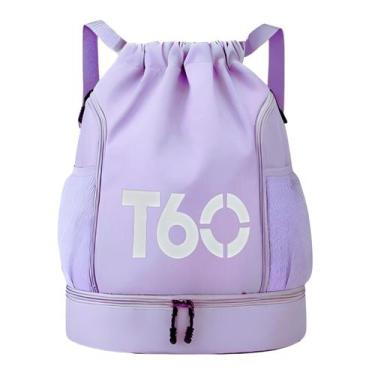 Imagem de Mochila Bolsa Saco com Cordão Esportiva Impermeável Anti roubo Academi