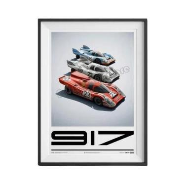 Imagem de Pôster Retrô De Carro Clássico, 24 Horas De Le Mans, Arte De Parede, P