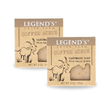 Imagem de Legend's Creek Sabonete de leite de cabra da fazenda – barra hidratante de limpeza para mãos e corpo – 142 g de espuma cremosa, nutritivo, sabonete natural suave para peles sensíveis (esfoliante de