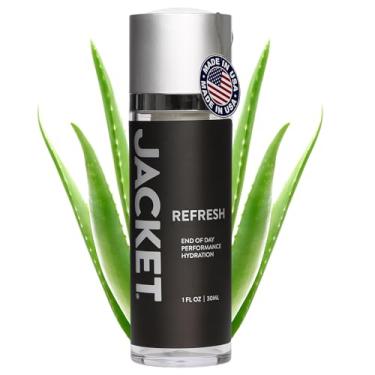 Imagem de JACKET Soro noturno hidratante | Enriquecido com Aloe de alta concentração, algina e extrato de algas marinhas vermelhas | Soro antienvelhecimento | Hidratante poderoso para cuidados pós-sol - para