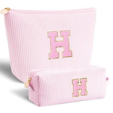 Imagem de Bolsa de cosméticos adequada com monograma para mulheres - rosa - Btff