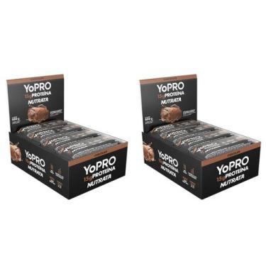 Imagem de 2x Barras De Proteína Yopro 12 Barras 55g Whey Bar - Nutrata, Chocolat