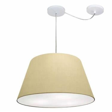 Imagem de Lustre Pendente Cone Com Desvio De Centro Vivare Md-4278 Cúpula Em Tecido 35x50cm - Biv...