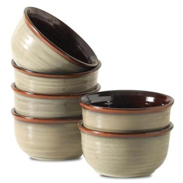 Imagem de Hasense Conjunto de 6 tigelas de sopa de cerâmica, tigelas de cereais de 590 ml para servir, aveia, arroz, sobremesas, saladas e massas, pratos de servir para entretenimento, seguro para micro-ondas e