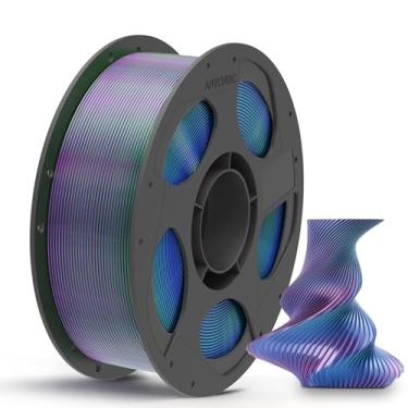 Imagem de ANYCUBIC filamento pla de seda tricolor, coextrusão cromada 3 em 1, mudança de cor, filamento de impressora 3d, precisão dimensional de 1,75 mm +/- 0,02 mm, textura de seda, carretel de 1 kg