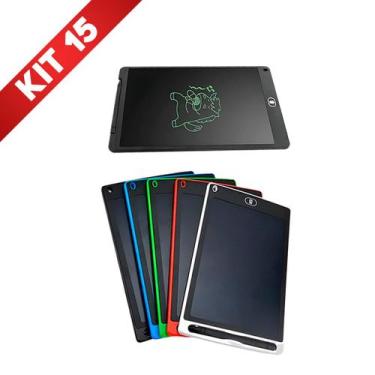 Imagem de Kit 15 Lousa Tablet Infantil Mágica deTela Lcd Escreve e Desenha Menin