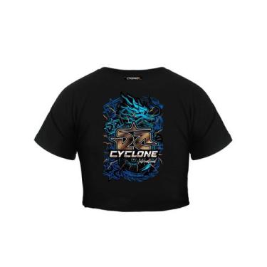 Imagem de Baby Look Cyclone Cropped Mystic Dragon Metal, Preto, GG