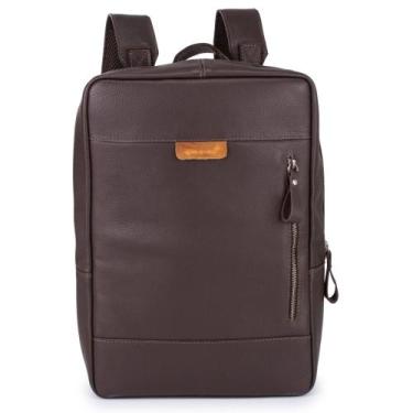 Imagem de Mochila Masculina Executiva Slim Couro Legítimo Para notebook - ELLO G
