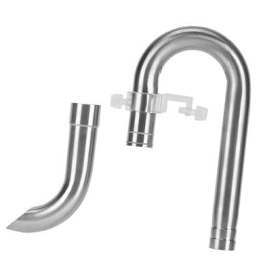 Imagem de Stgfyxgs Conector de tubo de filtro de aquário Lily Tube de aço inoxidável para tanque de plantas aquáticas Fácil configuração Saída de água leve, 16 Saída