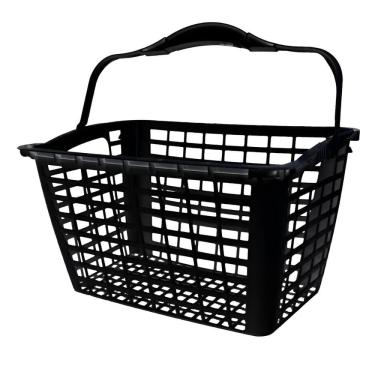 Imagem de Cesta De Supermercado 12 Litros Multiuso Reforçada Preto Siris