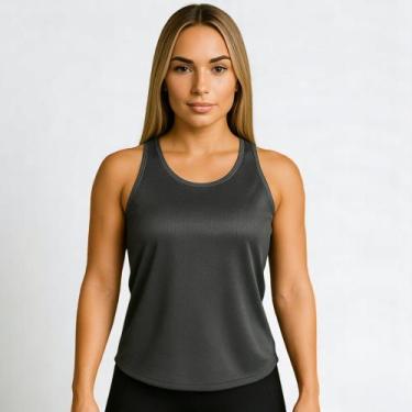 Imagem de Camiseta Fitness Academia Regata Blusinha Dry Fit Feminina 60 - IRON, 