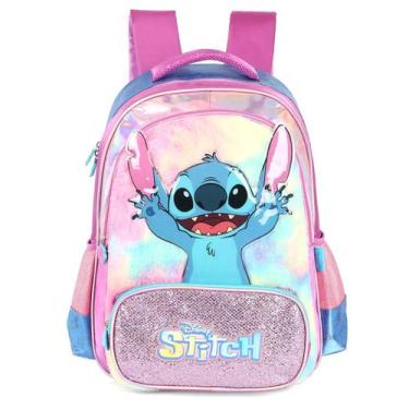Imagem de Mochila Escolar Menina Infantil Bolsa De Costas Lilo Stitch - Luxcel, 