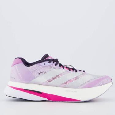 Imagem de Tênis Adidas Adizero Boston 13 Feminino Lilás e Rosa, 37