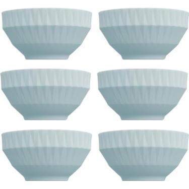 Imagem de Germer, Conjunto de bowl em porcelana, modelo Diamante, Ø 12,5 cm, 400 ml, 6 unidades, Azul