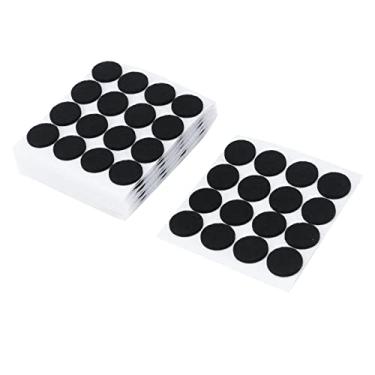 Imagem de Antrader Protetores de piso de madeira para móveis redondos e quadrados autoadesivos resistentes de 1,9 cm ou 2,54 cm, 18mm Dia. Round, Black