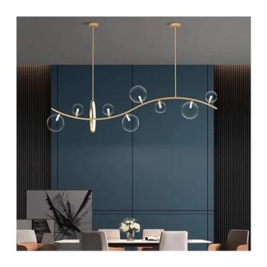 Imagem de Lustre de cristal moderno, luminária pendente para sala de jantar, decoração para casa, luminária de teto suspensa para iluminação interna, lustre, luzes pendentes para sala de estar