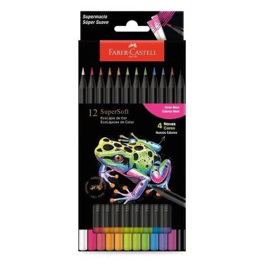 Imagem de Lápis De Cor Ecolápis Supersoft 210744 12 Cores Neon - Faber Castell
