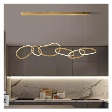 Imagem de Lustre luxuoso, lustres modernos de LED em ouro rosa, iluminação para decoração de casa, anéis circulares, luminárias suspensas, 011862, ouro rosa-4 luzes