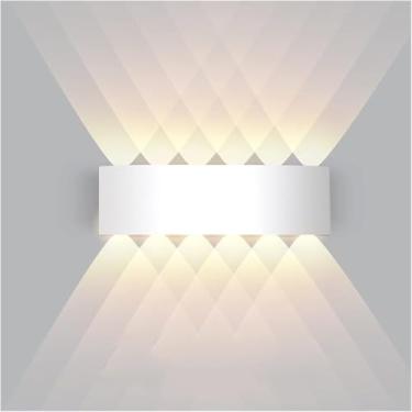 Imagem de Luminária de parede retangular criativa com abajur de acrílico, luminária de parede linear, luzes ambientes para sala de estar, luminária de parede minimalista moderna para quarto, corredor