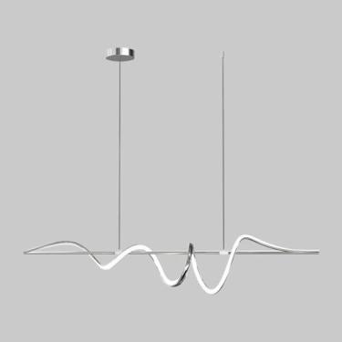 Imagem de Luminária pendente LED regulável, luz de teto de 47,24 polegadas, com controle remoto, luminárias pendentes de 3000K-6000K, lâmpadas de lustre
