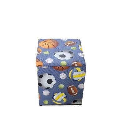 Imagem de PUFF BAÚ Quadrado 34x34x43 CM Organizador E Decorativo Muito lindo - A