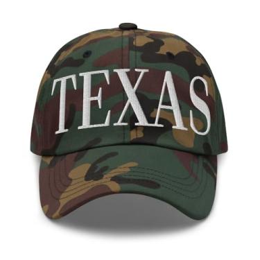 Imagem de Merch Town Texas Hat Boné Texas Dad bordado, Camuflagem verde, tamanho �nico