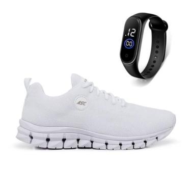 Imagem de Tenis Masculino Para Caminhada Academia Dia a Dia + Relógio Digital Fi
