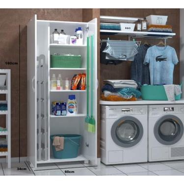 Imagem de Armário Para Lavanderia Multiuso 2 Portas Alto Dispensa - ClickForte, 