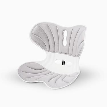 Imagem de Almofada de Apoio Lombar Cadeira Correção de Coluna Conforto Prolongado e Postura Correta GG - CINZA