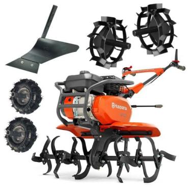 Imagem de Motocultivador Husqvarna Tf338 Enxadas Rotativas Arado Rodas Ferro e P