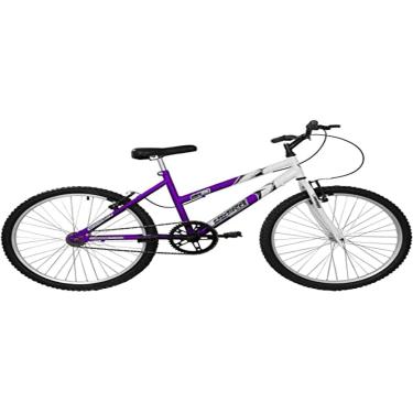 Imagem de Bicicleta de Passeio Ultra Bikes Esporte Bicolor Aro 24 Reforçada Freio V-Brake Sem Marcha Lilás/Branco
