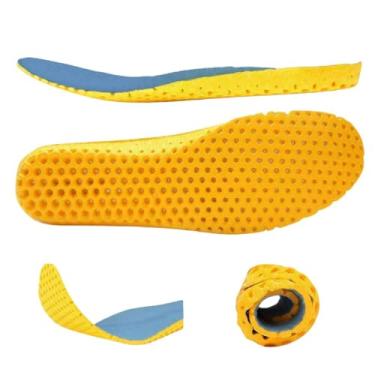 Imagem de Palmilha Ortopedica Anatomica Respiravel Espuma De Memoria Colmeia Conforto Alivio Dores Calcanhar Fasciste Plantar