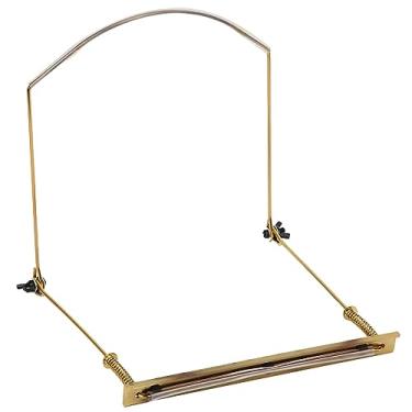 Imagem de RiToEasysports Suporte Resistente da Gaita, Cinta de Borracha Confortável do Pescoço para Jogadores da Gaita de 24 Furos, Metal Prateado (24 buracos de ouro)