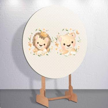 Imagem de Decoração infantil festa com painel redondo capa Animais Diversos Cute