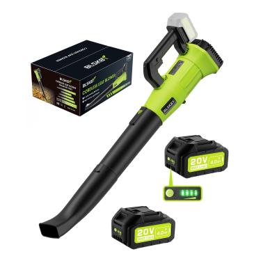 Imagem de Soprador de folhas sem fio – 2 pilhas de 4Ah e carregador rápido verde