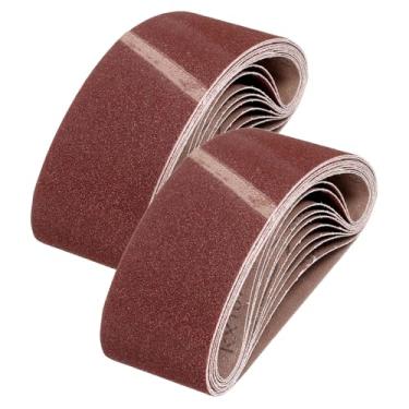 Imagem de HARFINGTON Correias de lixamento de 6 x 40 cm, 24 peças de lixa abrasiva de óxido de alumínio 40/60/80 para madeira, polimento de metal, afiador de facas